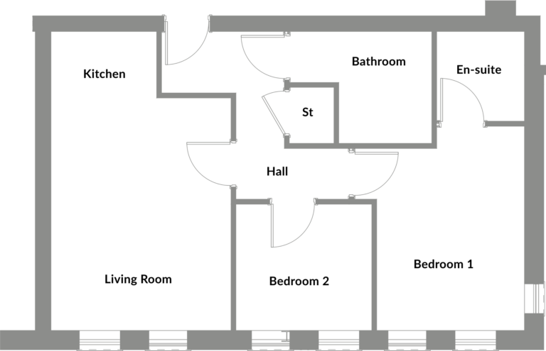 Floor Plan-Ground Floor - The Quarters